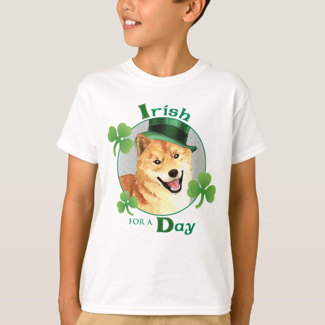 St. Patrick's Day Shiba Inu T-Shirt (Front)