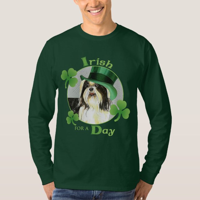 St. Patrick's Day Shih Tzu T-Shirt (Front)