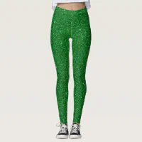Lucky Green Glitter Leprechaun St. Patrick's Day Leggings