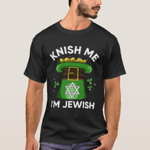 St Patricks Day Shirt Knish Me I'm Jewish Funny Je