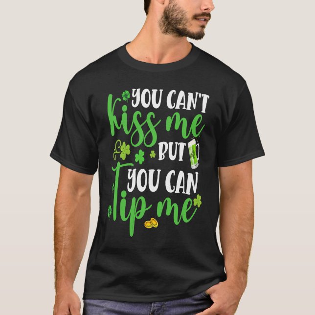 St Patricks Day Shirt Waitress Bartender Waiter Ti (Front)