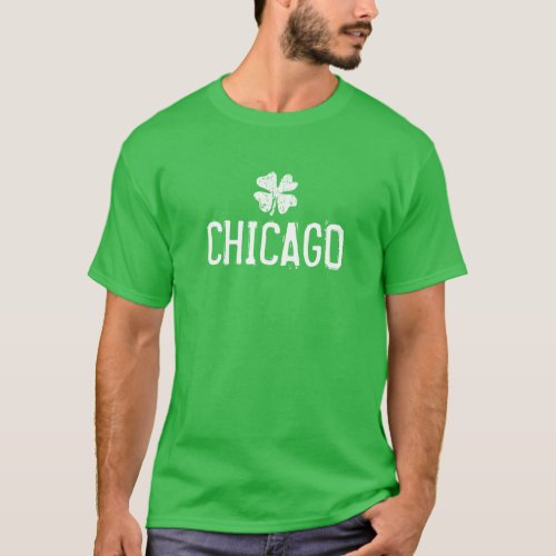 St Patricks Day shirt with Chicago shamrock logo
