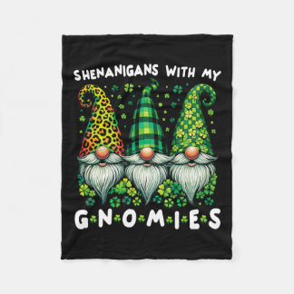 St Patricks Day Shirt Women - Shenanigans With My  Fleece Blanket