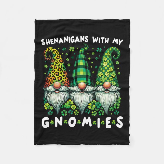St Patricks Day Shirt Women - Shenanigans With My  Fleece Blanket (Front)