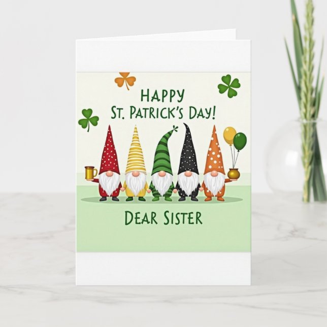 St Patricks Day Sister Card (Front)