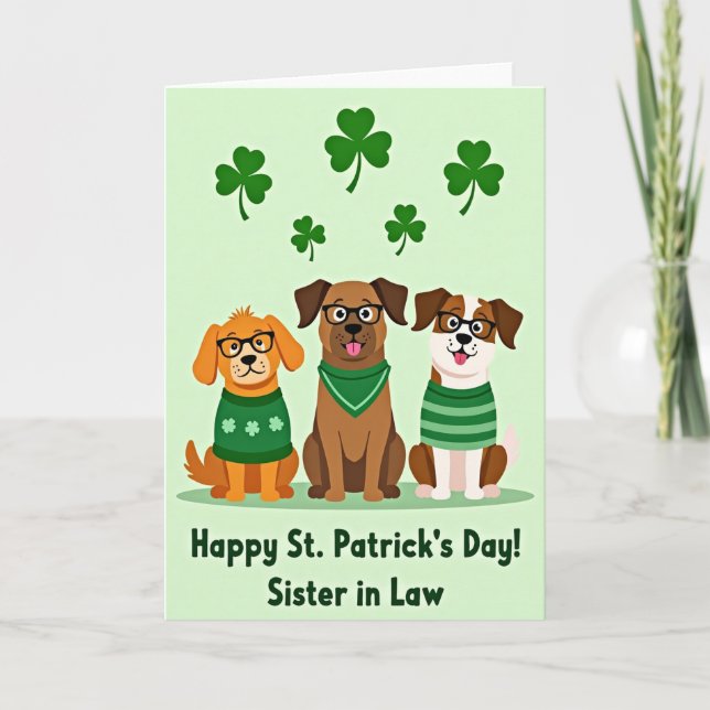 St Patricks Day Sister In Law Card (Front)