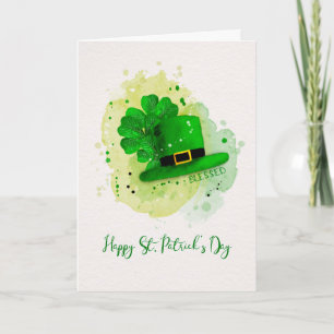 St. Patrick's Day Sketchy Doodle Shamrocks  Card