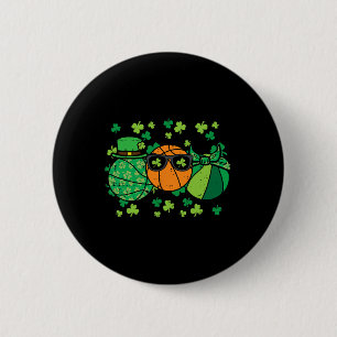 St Patricks Day Sketll Saint Pattys Irish Men Wome Button