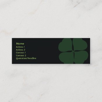 St. Patrick's Day - Skinny Mini Business Card by ZazzleProfileCards at Zazzle