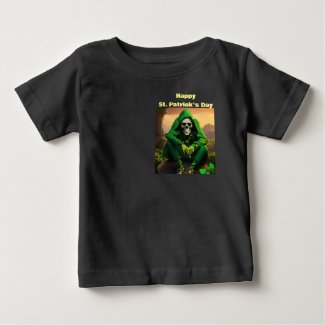 St. Patrick's Day Skull: Luck, Life, and Celebrate Baby T-Shirt