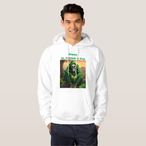 St Patricks Day Skull Luck Life and Celebrate Hoodie