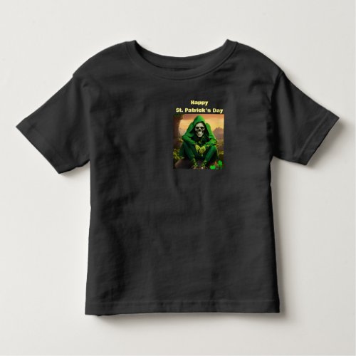 St Patricks Day Skull Luck Life and Celebrate Toddler T_shirt