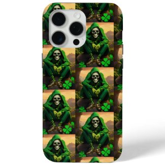 St. Patrick's Day Skull: Lucky Charm iPhone & iPad iPhone 15 Pro Max Case