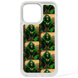 St. Patrick's Day Skull: Lucky Charm iPhone & iPad iPhone 15 Pro Max Case
