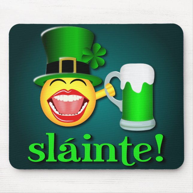 St Patrick's Day Sláinte Mousepad (Front)