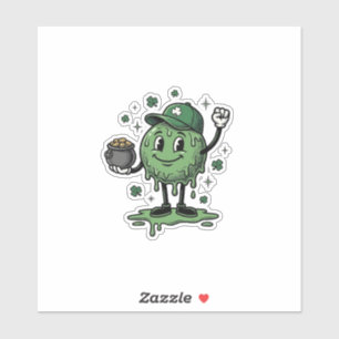 St Patricks Day Slime Mascot Vintage Vector Shirt_ Sticker