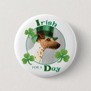 St. Patrick's Day Smooth Fox Terrier Pinback Button