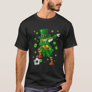 St Patricks Day Soccer Dabbing Leprechaun T-Shirt