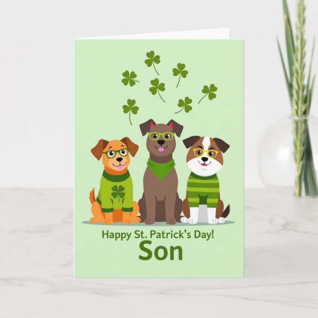 St Patricks Day Son Card (Front)