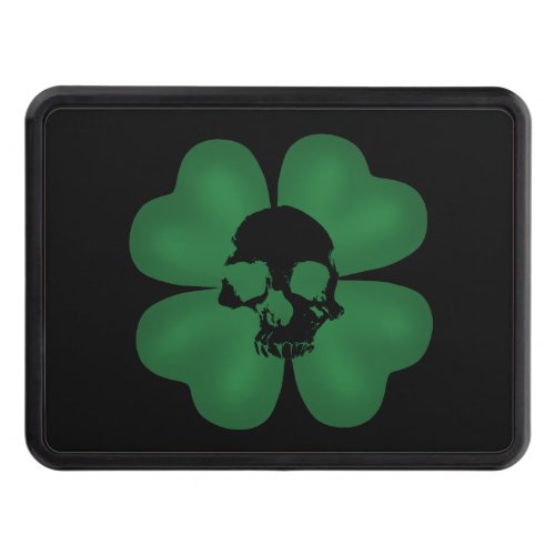 St Patricks Day spooky shamrock Tow Hitch Cover