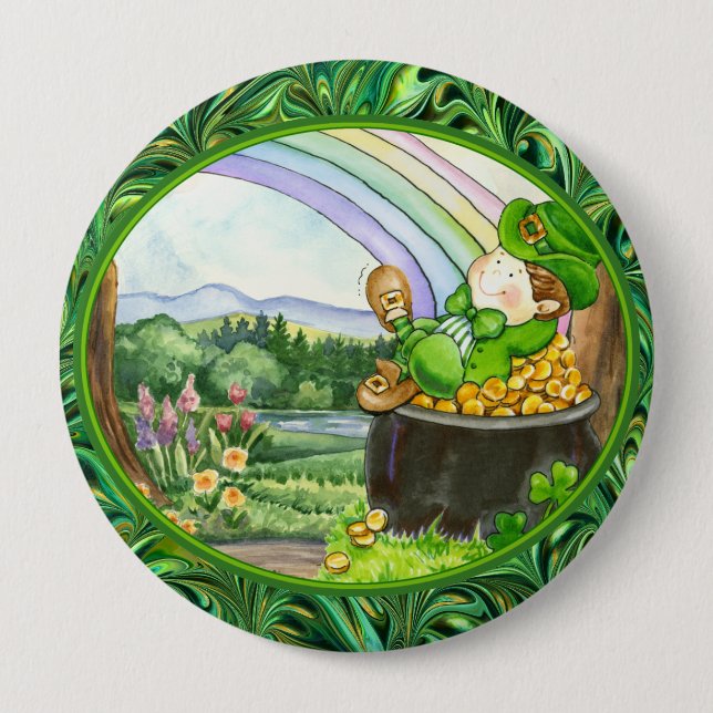 St. Patrick's Day - SRF Pinback Button (Front)