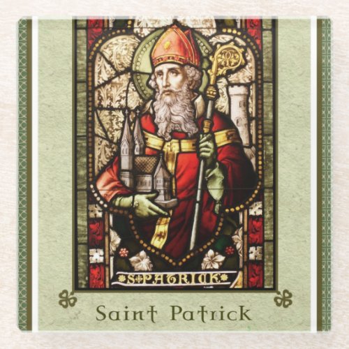 St Patricks Day  St Patrick Glass Coaster