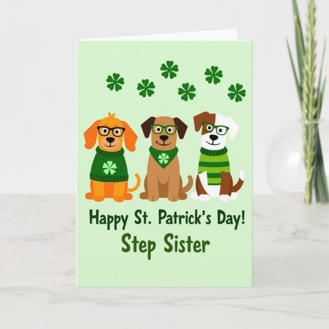St Patricks Day Step Sister Card (Front)
