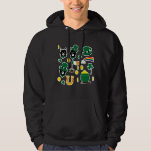 St Patricks Day Sticker Hoodie
