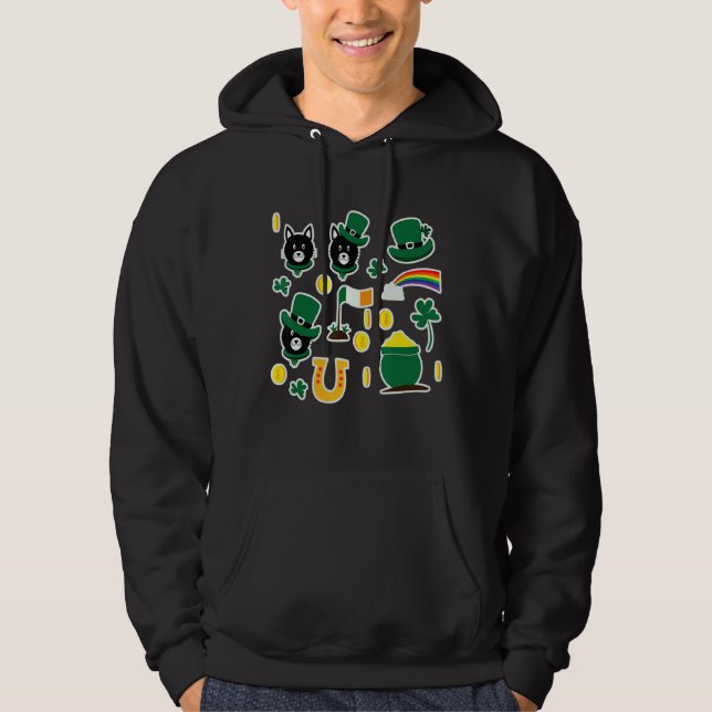 St Patricks Day Sticker Hoodie (Front)