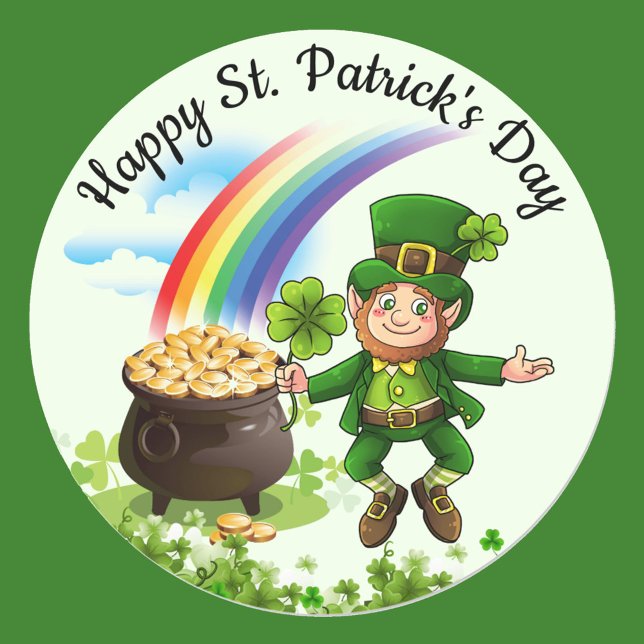 St. Patrick's Day Stickers Leprechaun Rainbow (Creator Uploaded)