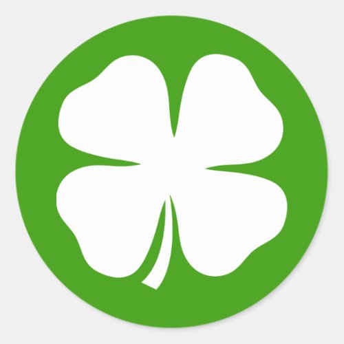 St Patricks Day stickers with lucky charm clovers