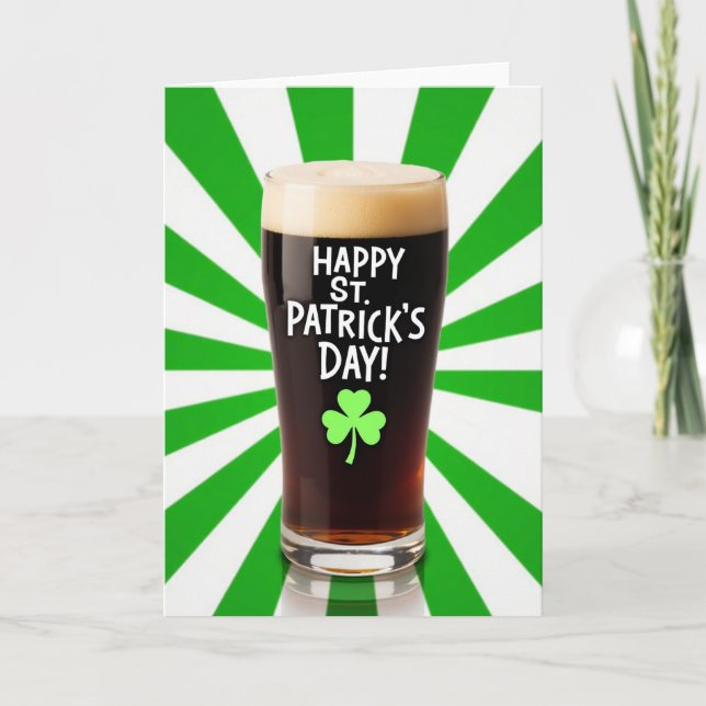 St Patricks Day Stout Card (Front)