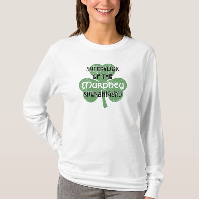 St. Patrick's Day Supervisor of the Shenanigans T-Shirt (Front)