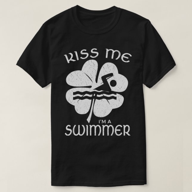 St Patricks Day Swimming  for a Swimmer  T-Shirt (Design Front)