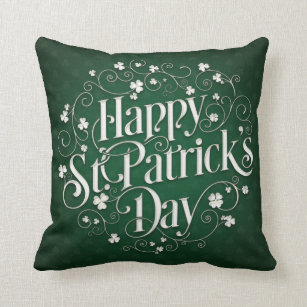 Funny St Multicolor Patrick's Day Fashion Wear Mythical St 16x16 Patrick's Day-Leprechaun Rides A Unicorn Throw Pillow 