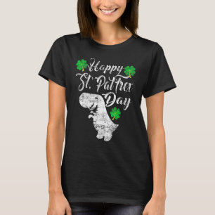 St Patricks Day T Rex Happy Pat Rex Day Dinosaur T-Shirt