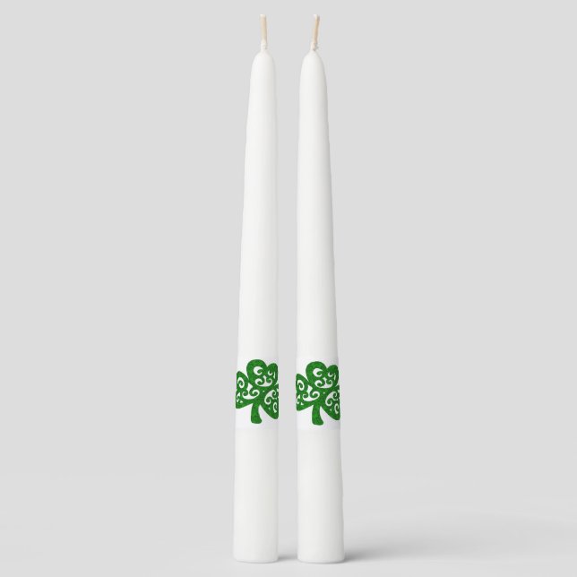 St. Patrick's Day Taper Candle (Front)