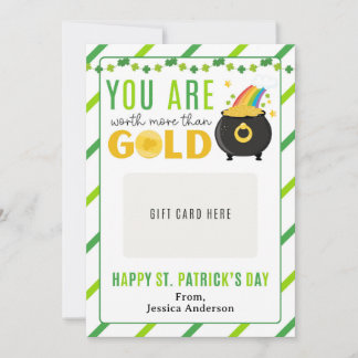 St. Patrick's Day Teacher Appreciation Gift Card