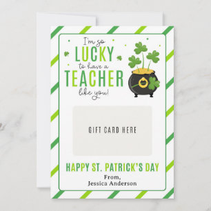 St. Patrick's Day Teacher Appreciation Gift Card