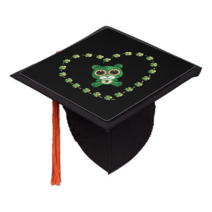 St. Patrick's Day Teddy Bear Graduation Cap Topper