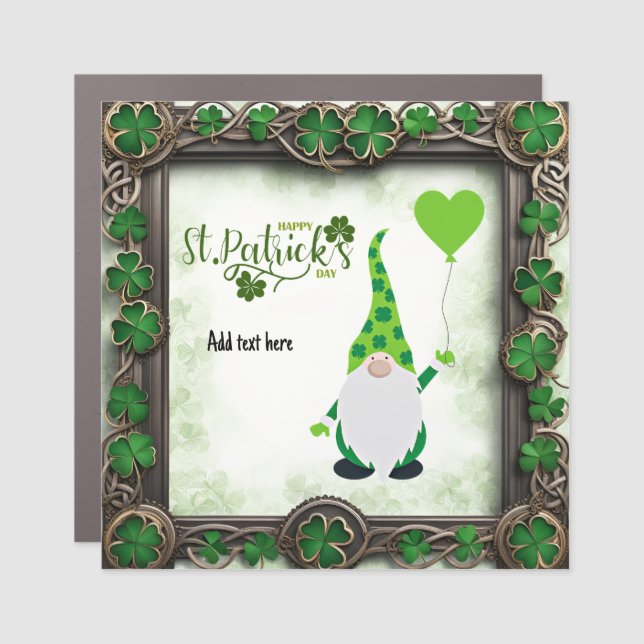 St. Patrick's Day TEMPLATE Car Magnet (Front)