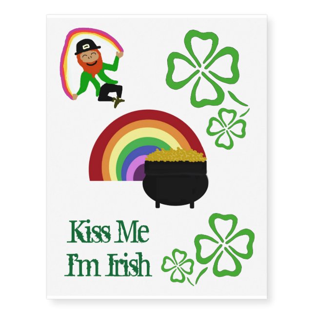 St. Patrick's Day Temporary Tattoos (Front)