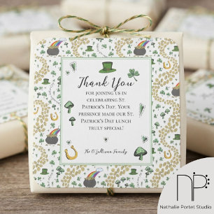 St Patricks Day Thank You Sticker