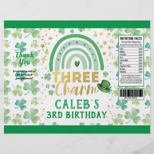 St Patricks Day Three is a Charm Chip Bag Wrapper