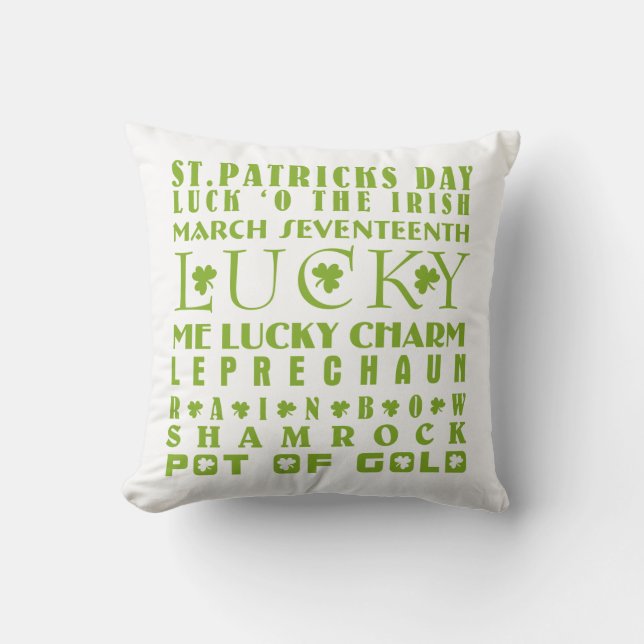 St Patricks day Throw Pillow (Front)