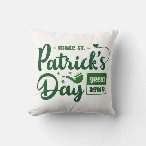 St Patricks Day Throw Pillow