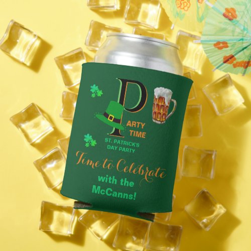 St Patricks Day Time to Celebrate    Can Cooler