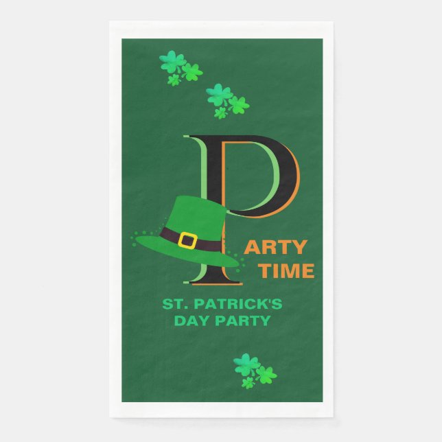 St. Patrick's Day Time to Celebrate    Paper Guest Towels (Front)
