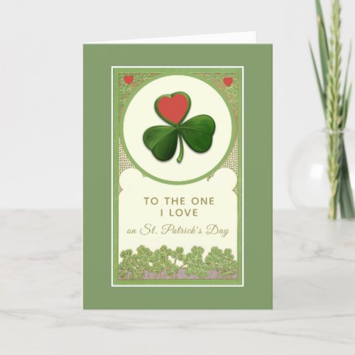 St Patricks Day to the One I Love Religious Card