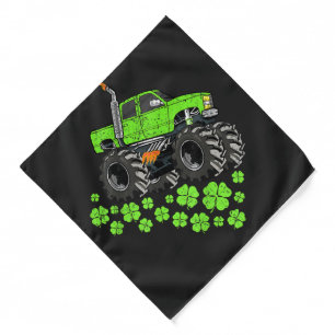 St Patricks Day Toddler Lucky Monster Truck Bandana